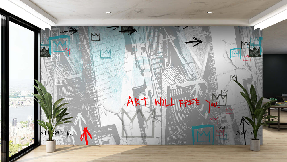 Art Will Free You (Light) - Wallpaper Mural - Quick Ship