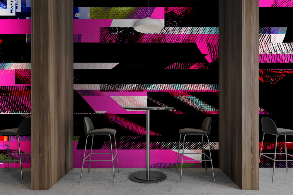 Catalyze in Hot Pink - Wallpaper Mural - Quick Ship