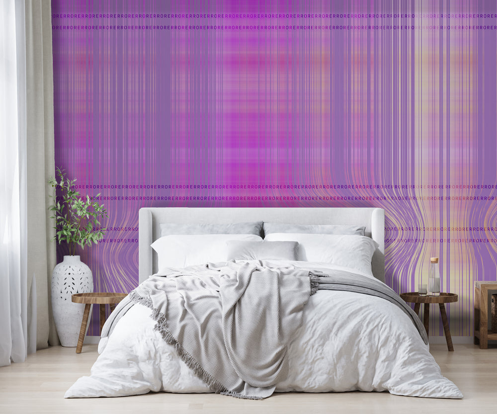 Faulty Pattern in Digital Lavender - Wallpaper Mural - Quick Ship