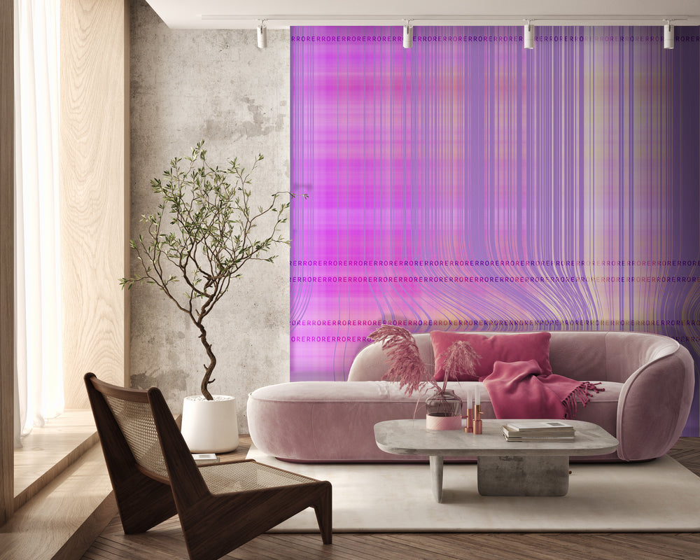 Faulty Pattern in Digital Lavender - Wallpaper Mural - Quick Ship