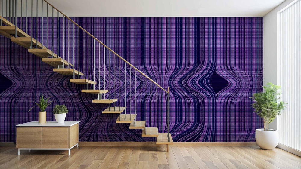 Faulty Pattern in Violet - Wallpaper Mural - Quick Ship