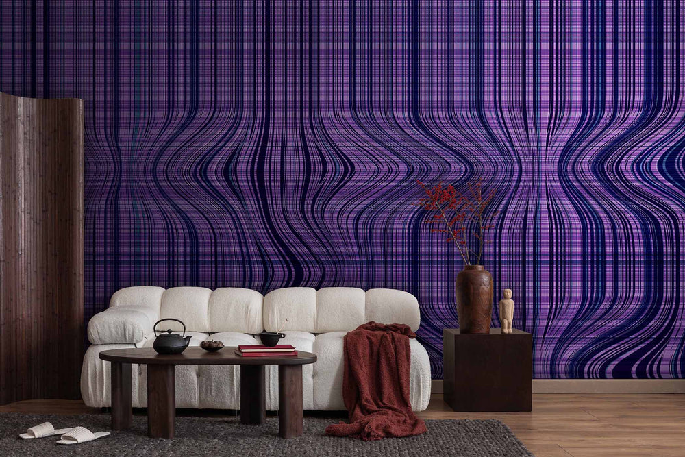 Faulty Pattern in Violet - Wallpaper Mural - Quick Ship