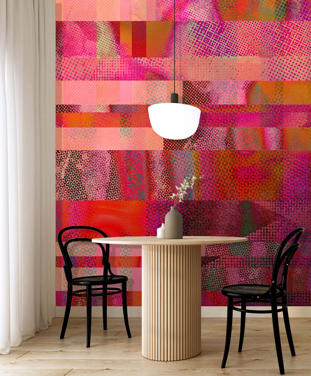 Glass Ceiling in Coral - Wallpaper Mural - Quick Ship