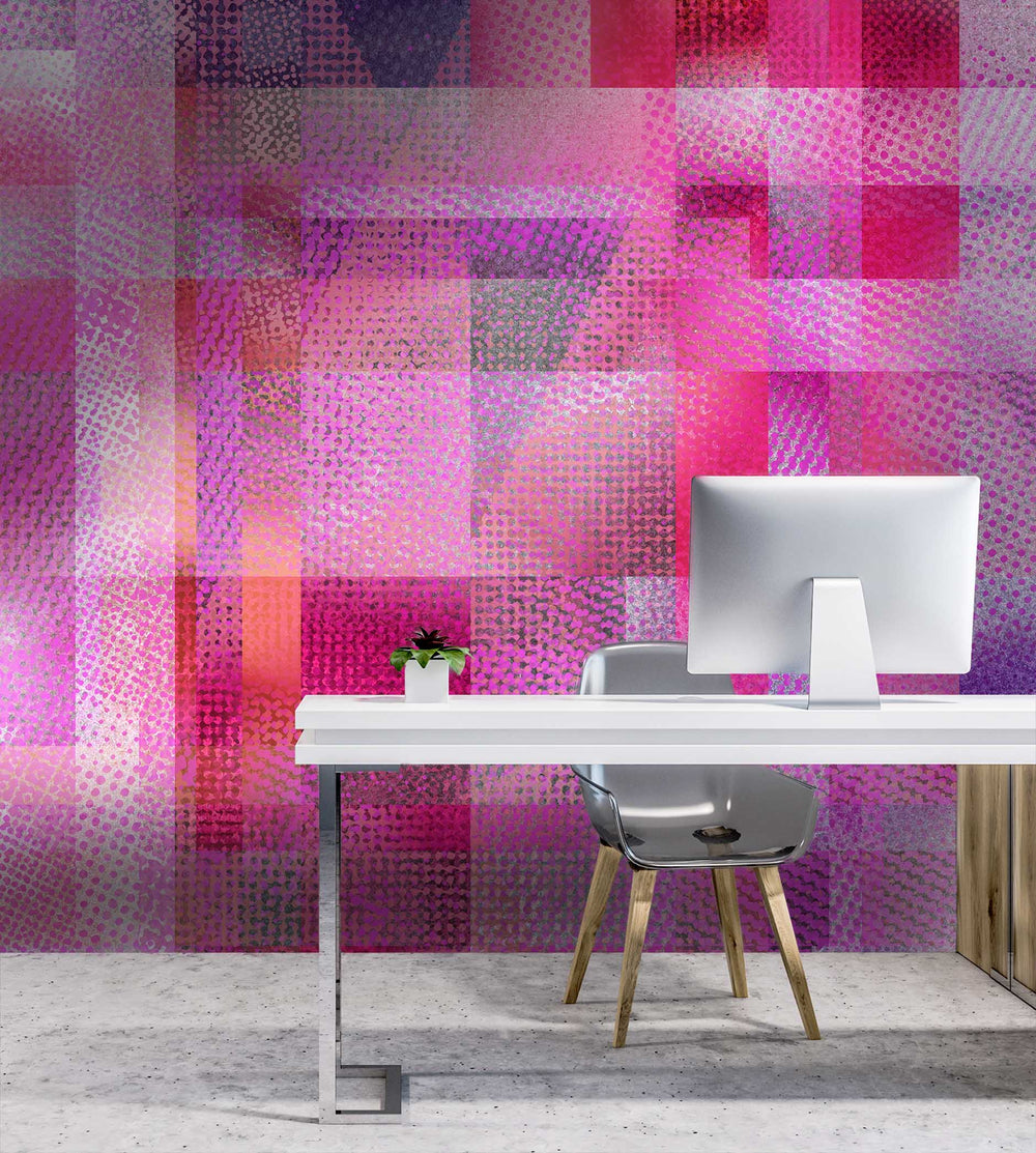 Glass Ceiling in Fuchsia - Wallpaper Mural - Quick Ship