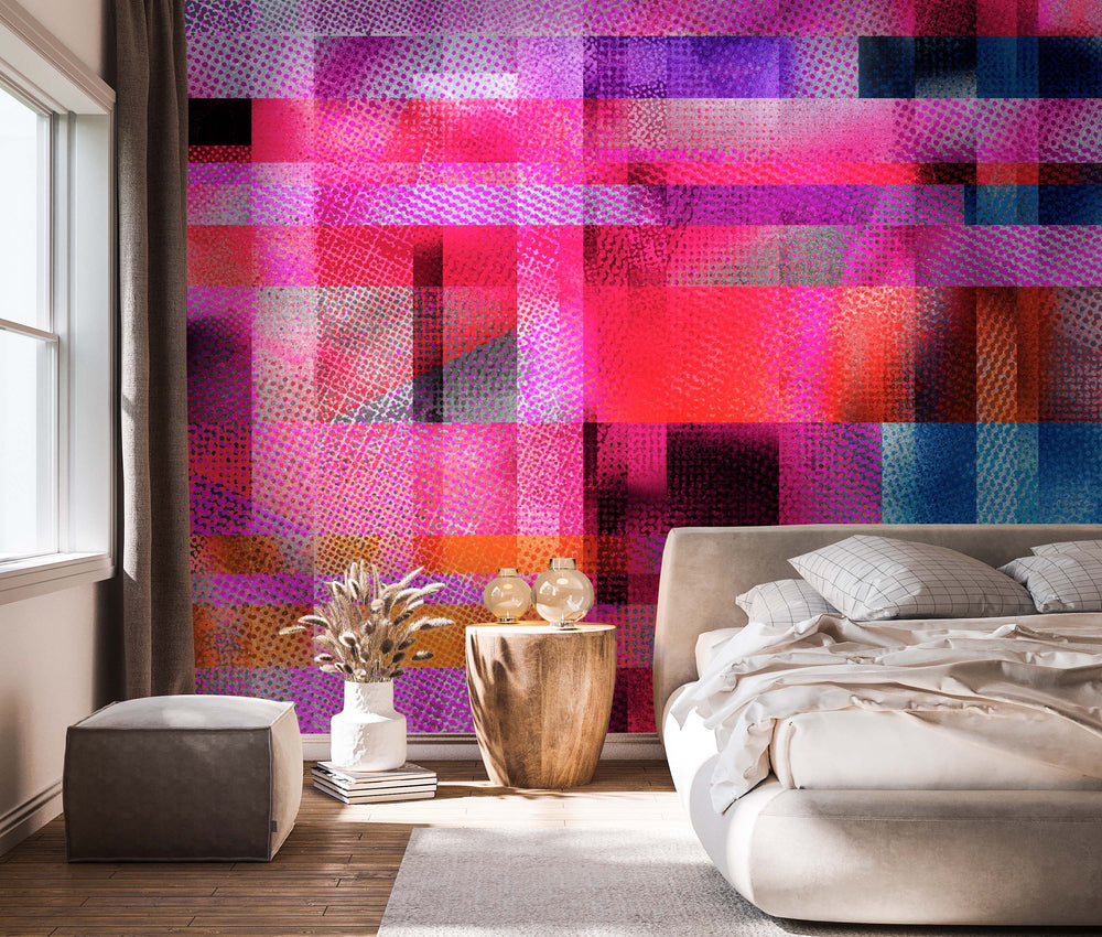 Glass Ceiling in Magenta - Wallpaper Mural - Quick Ship