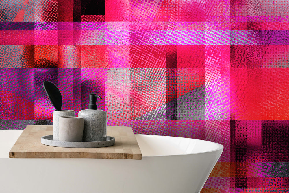 Glass Ceiling in Magenta - Wallpaper Mural - Quick Ship