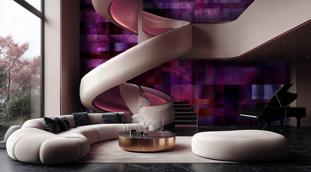 Glass Ceiling in Orchid - Wallpaper Mural - Quick Ship