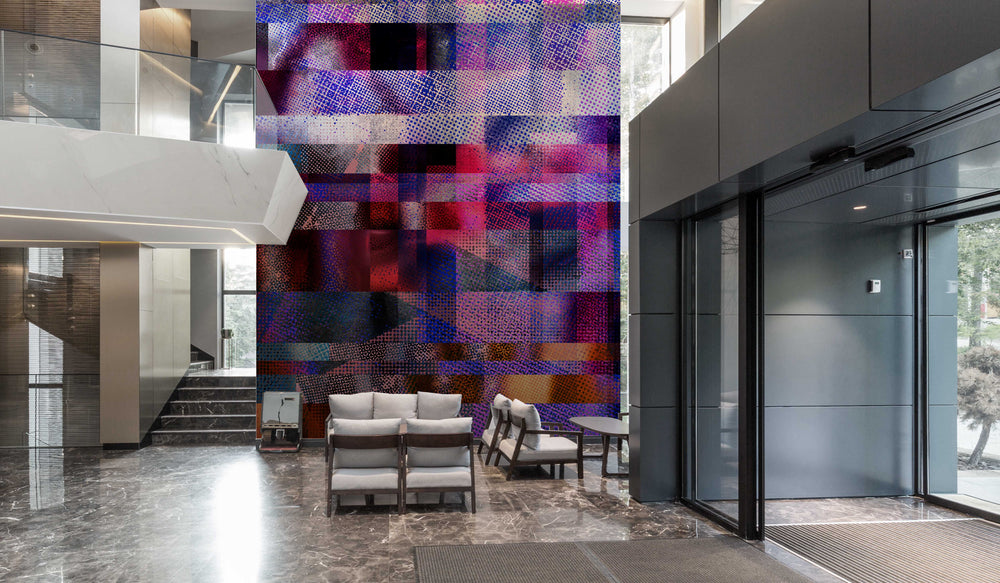 Glass Ceiling in Violet - Wallpaper Mural -  Quick Ship