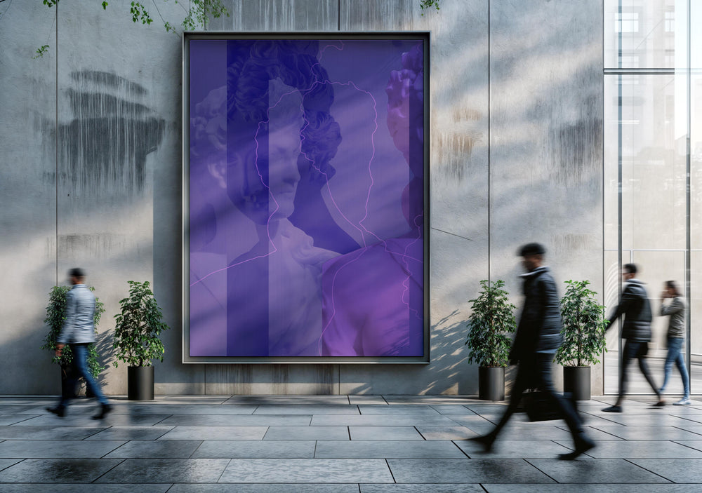 Inversion in Violet - Wallpaper Mural - Quick Ship