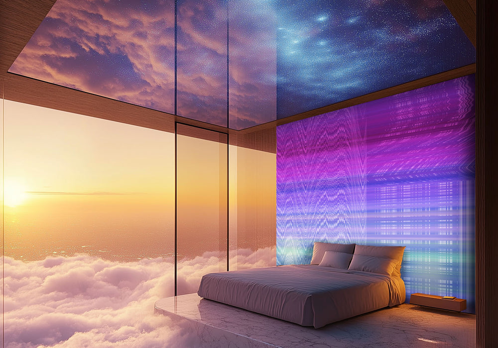 Moire Malfunction in Digital Lavender - Wallpaper Mural - Quick Ship