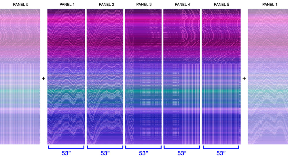 Moire Malfunction in Digital Lavender - Wallpaper Mural - Quick Ship