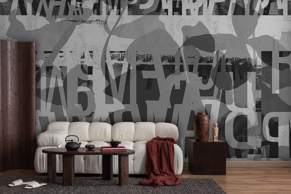 Reimagine in Charcoal - Wallpaper Mural - Quick Ship