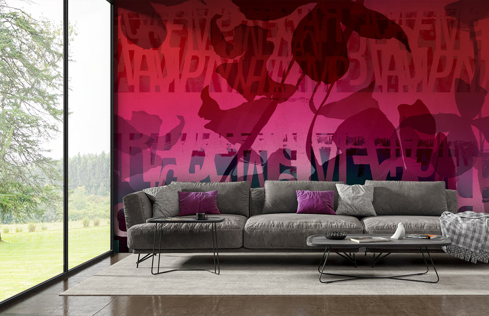 Reimagine in Coral - Wallpaper Mural - Quick Ship