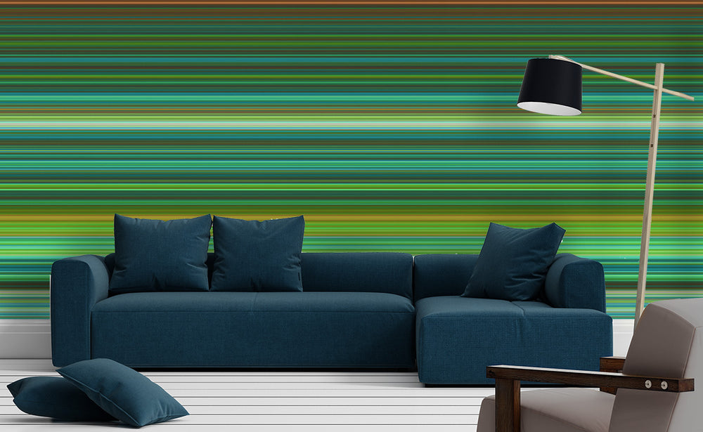 Retrograde in Green - Wallpaper Mural - Quick Ship