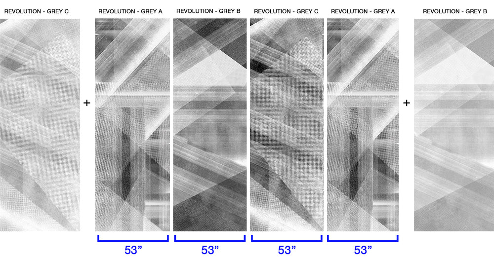 Revolution Grey - Mix and Match Wallpaper - Quick Ship