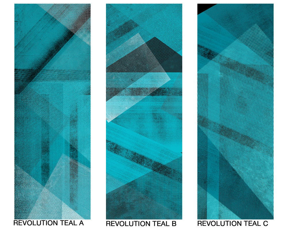 Revolution Teal - Mix and Match Wallpaper - Quick Ship