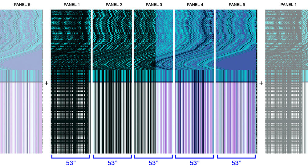 Technical Difficulty in Cyan - Wallpaper Mural - Quick Ship