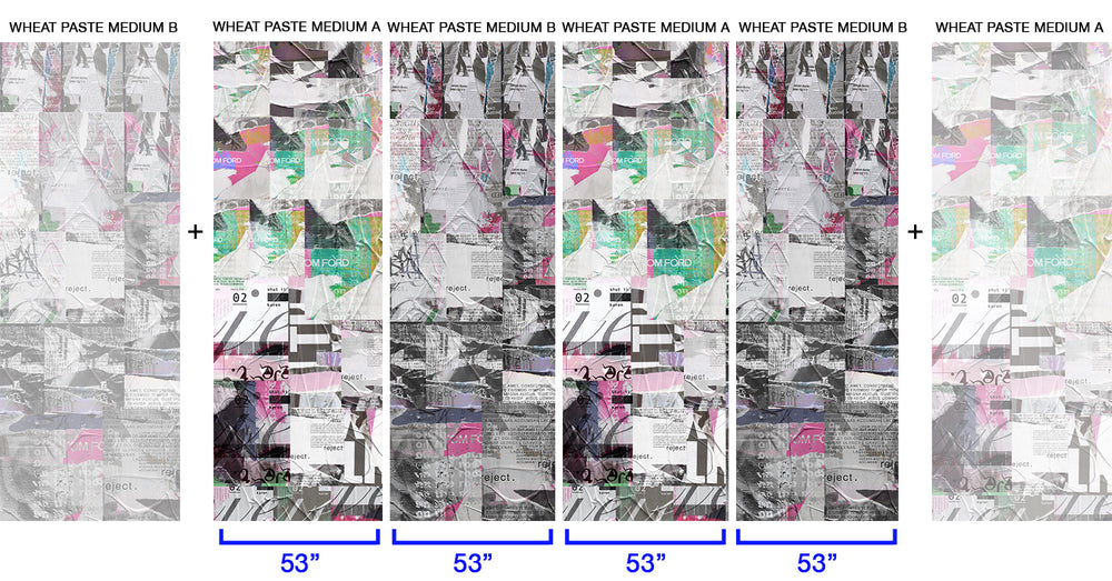 Wheat Paste Medium - Mix and Match Wallpaper - Quick Ship